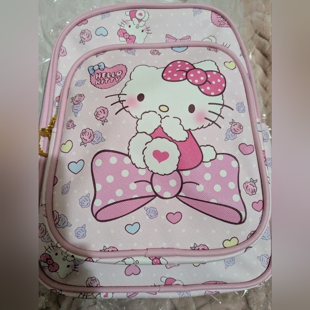 Hello Kitty Sanrio Pink and White Polka Dot Backpack NWT